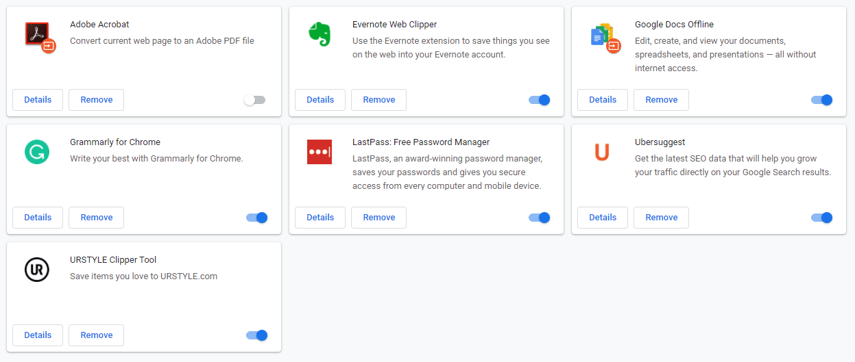google chrome 中的浏览器扩展