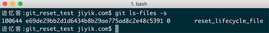 git ls-files 命令查看索引状态