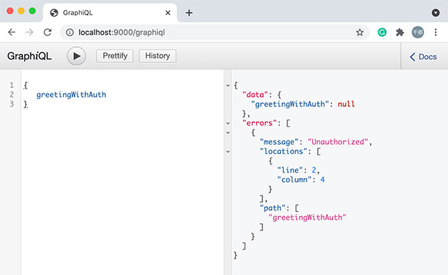 graphql 验证错误