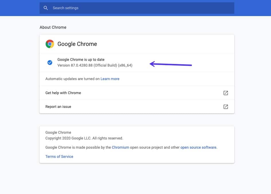 查看 google chrome 版本