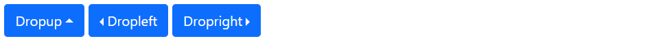 bootstrap4 dropup dropleft 和 dropright 菜单
