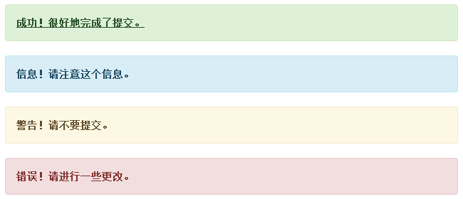 bootstrap3 警告中的链接