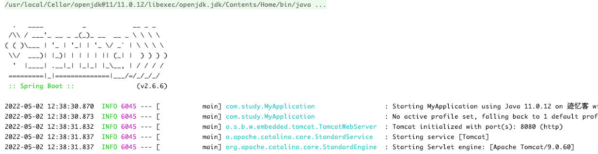 spring boot 启动成功
