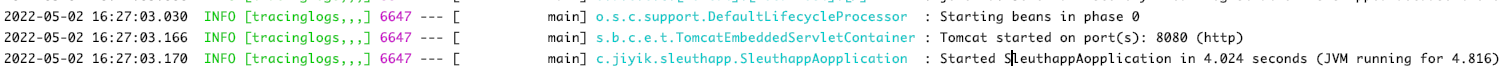 spring boot sleuth 启动成功
