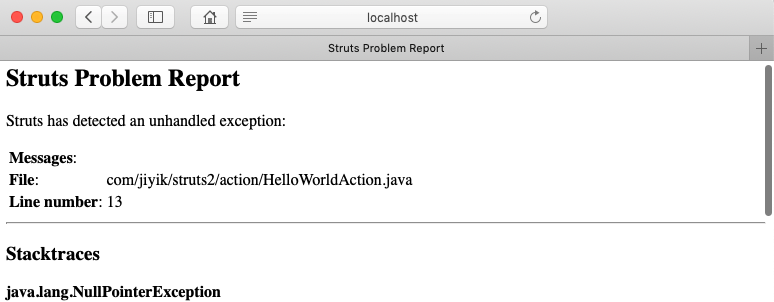 struts 错误