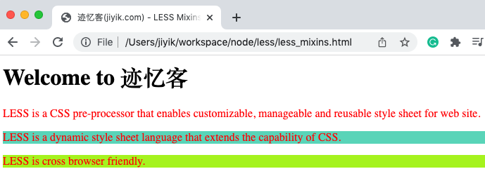less mixins