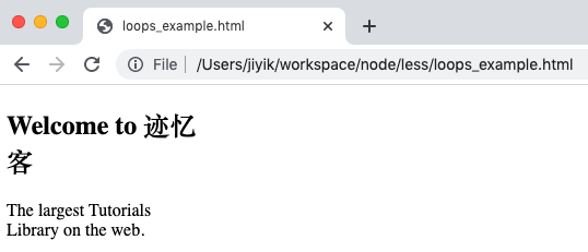 less 循环