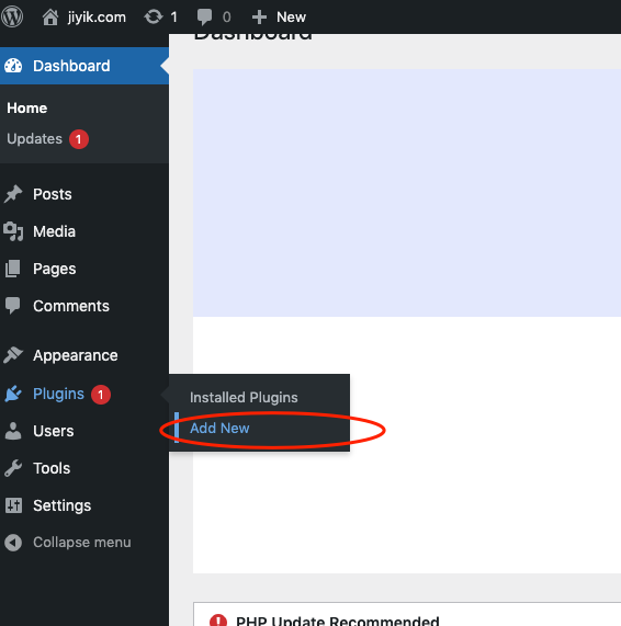 wordpress 插件设置添加插件