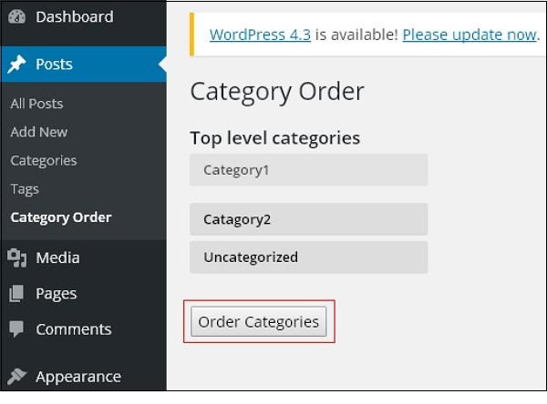 wordpress 分类安排