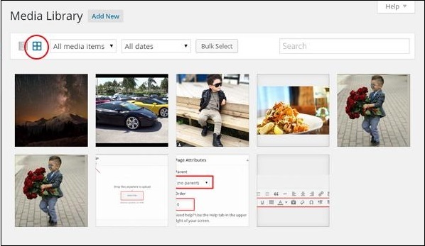 wordpress 媒体库