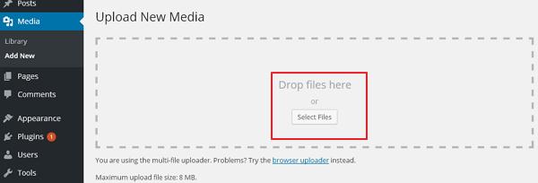 wordpress 添加媒体