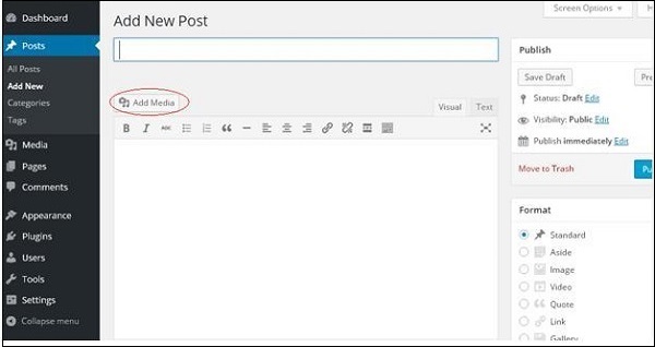 wordpress 插入媒体