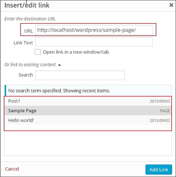 wordpress 添加页面