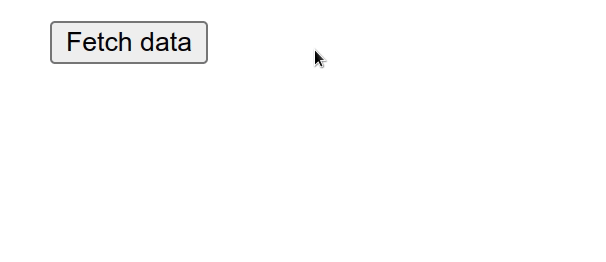 get data by clicking a button in react