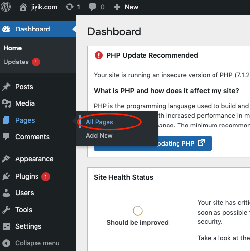 wordpress 删除链接