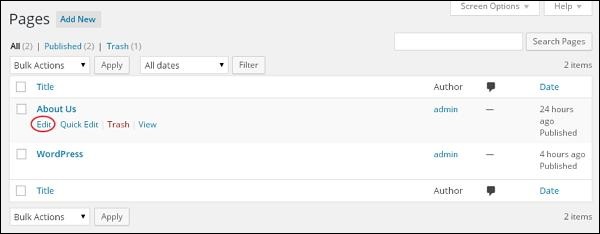wordpress 删除链接