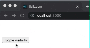 how to handle visibility hidden in react