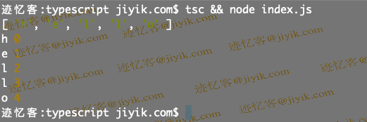 typescript 中使用索引迭代字符串