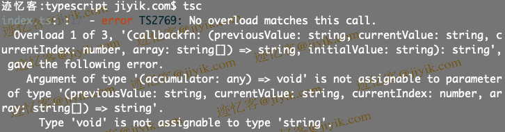 typescript no overload matches this call
