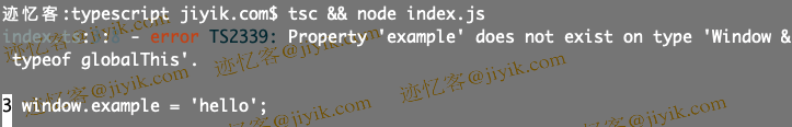 typescript 中 property does not exist on type window