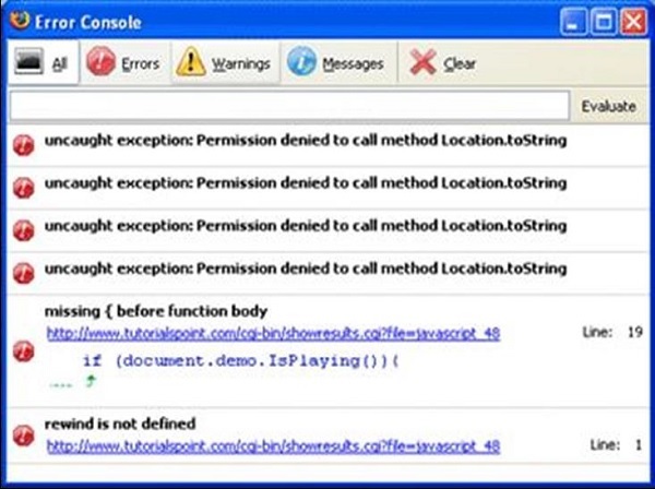 es6 error console