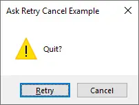 tkinter 消息框_askretrycancel
