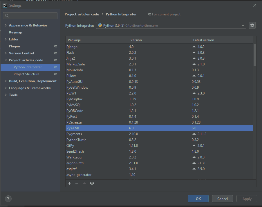 pycharm 安装 tkinter