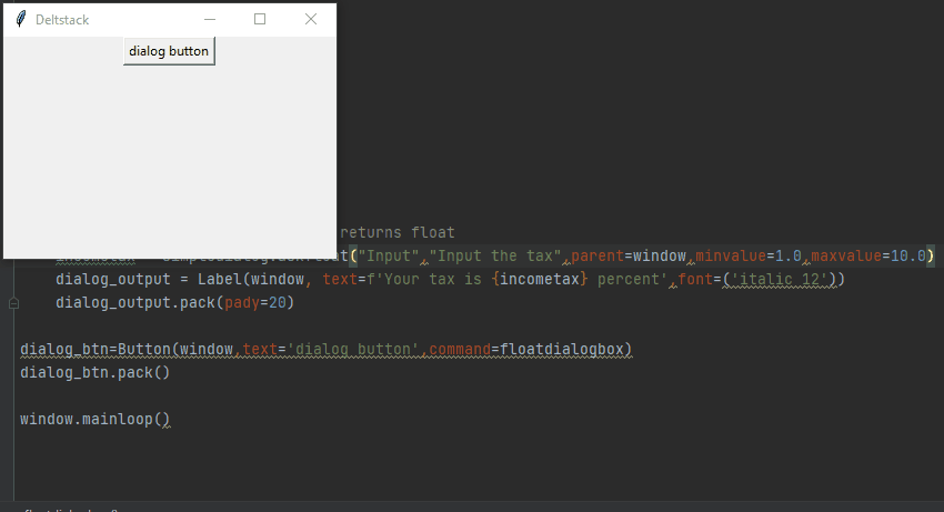 在 tkinter 中使用 askfloat() 方法从用户获取浮点数