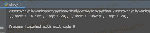 python 中查找具有特定键和值的字典