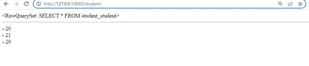 django 原始 sql 输出 2