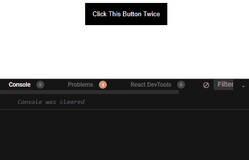 react ondoubleclick results