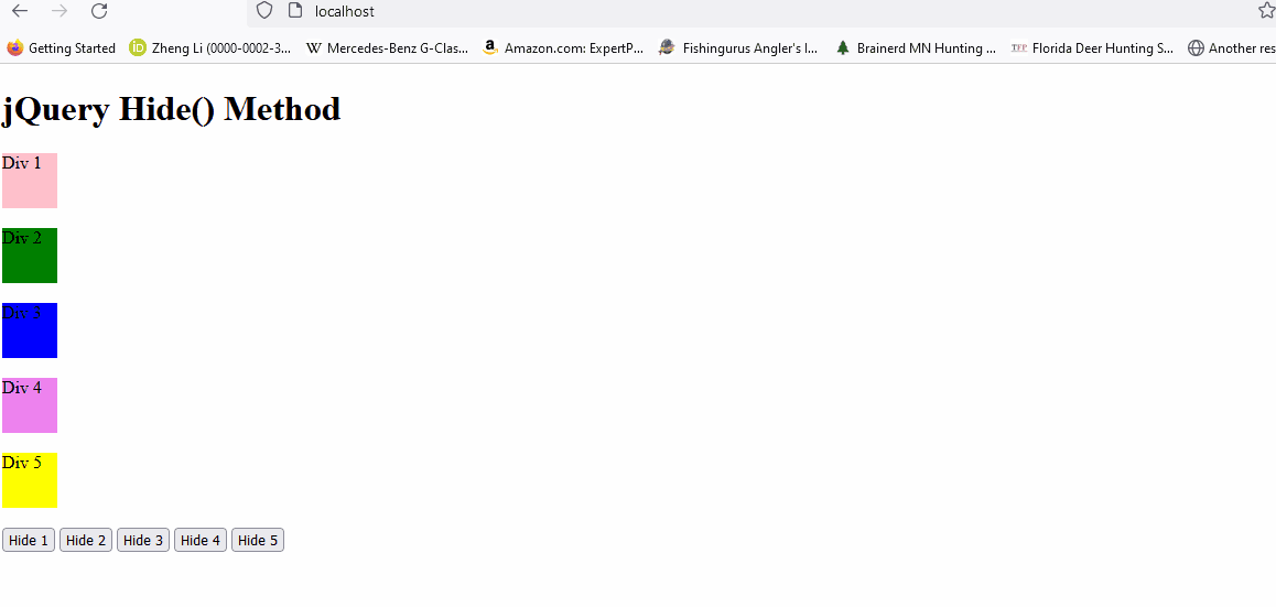 带有回调的 jquery 隐藏方法