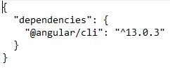 来自 packagejson 文件的 angular 版本