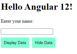 在 angular 中显示按钮点击结果的 div