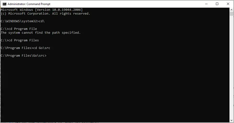 go project directory