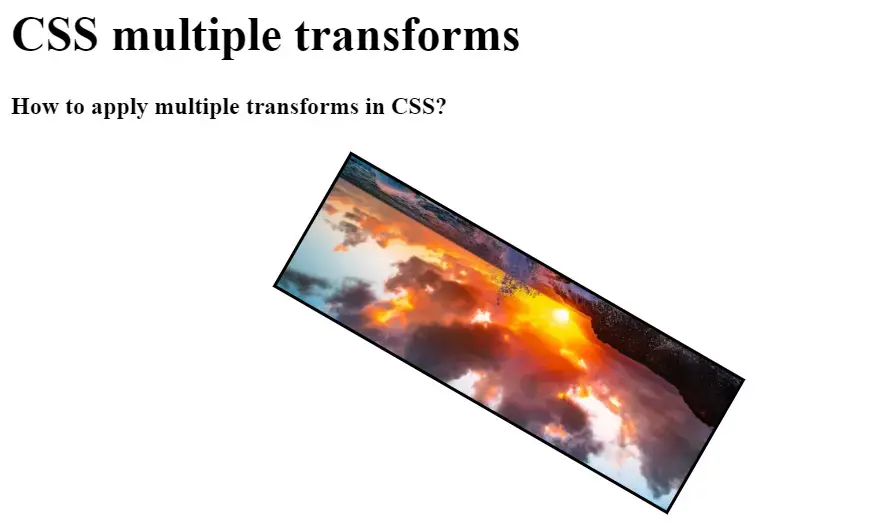 使用嵌套类的 css 多重转换