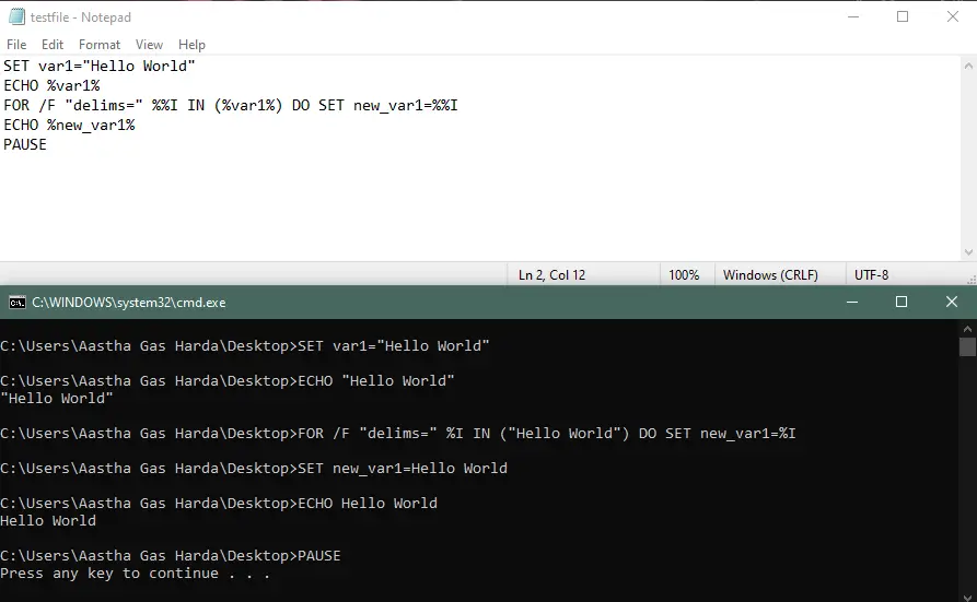 remove double quotes using for loop