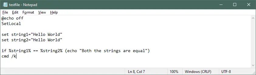testfile if command