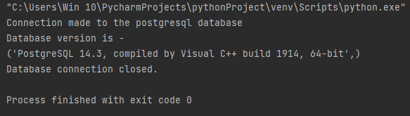 使用 python 连接到 postgresql 数据库